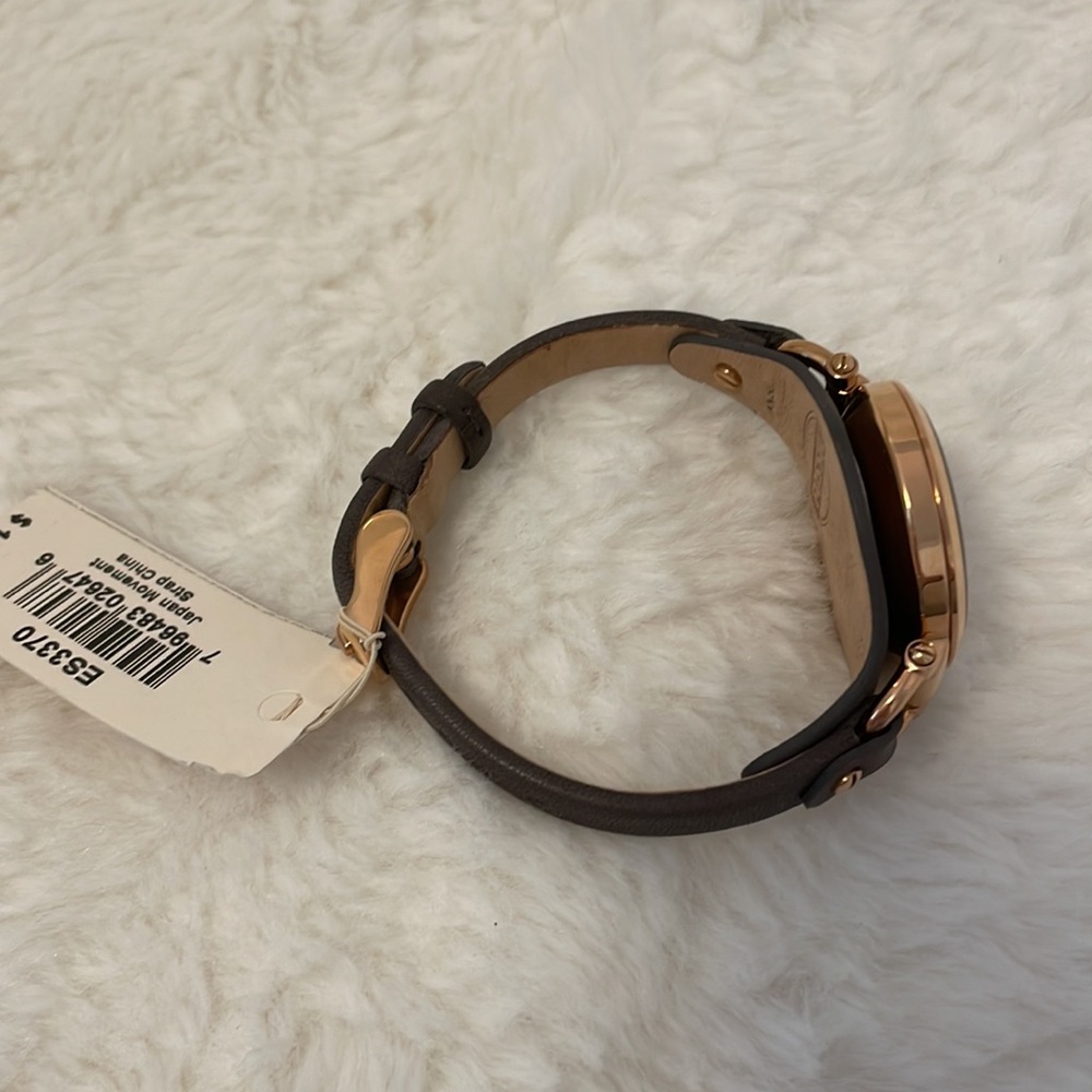 Fossil leather strap watch rose gold and gray NWT - Picture 2 of 6
